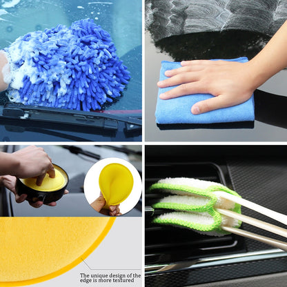Interior and Exterior cleaning or detailing brush set