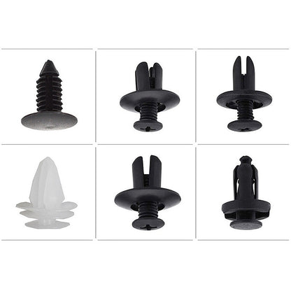 Plastic push clips for interior or exterior